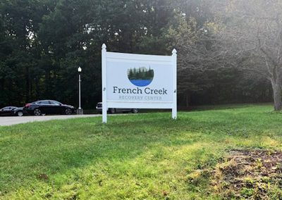 front lawn and signage - French Creek Recovery Center - Meadville, PA addiction treatment center